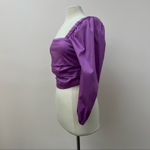 Veronica Beard Kayla Top in Vivid Orchid - Picture 2 of 7